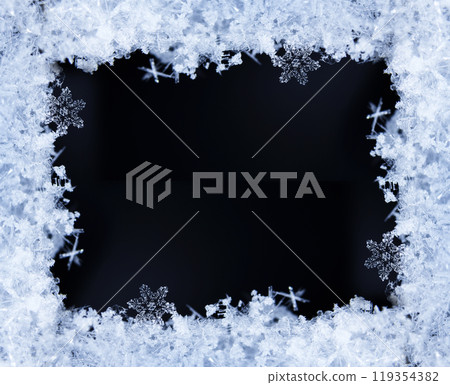 snowflakes, winter card, crystals of snow 119354382