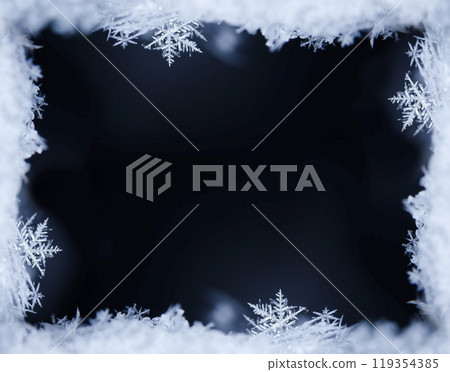snowflakes, winter card, crystals of snow 119354385