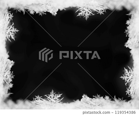 snowflakes, winter card, crystals of snow 119354386