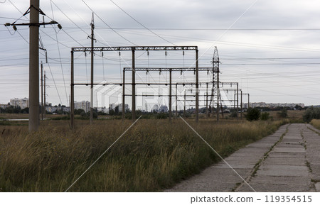 power line, electric pole, electricity 119354515