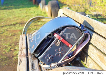 After school, I put my backpack on a bench and took a rest. 119354622