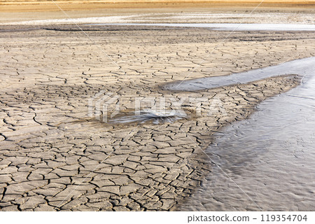 photo of a mud volcano eruption, landscape photography photo of a mud volcano eruption, landscape photography 119354704