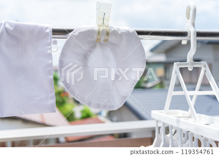 清洗學校午餐值班時帶回家的學校午餐帽子 清洗學校午餐值班時帶回家的學校午餐帽子 119354761