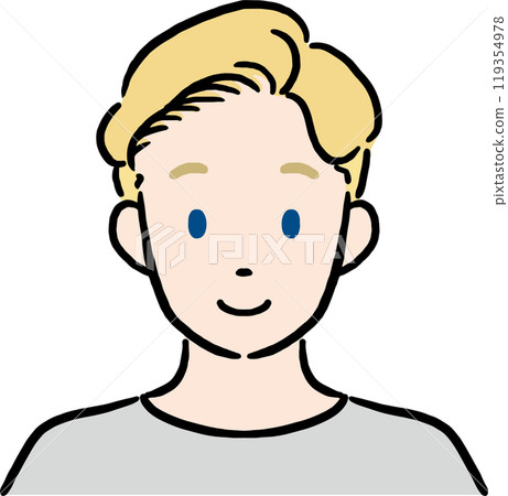 國外男性上半身插畫素材向量臉部表情圖示教材 119354978