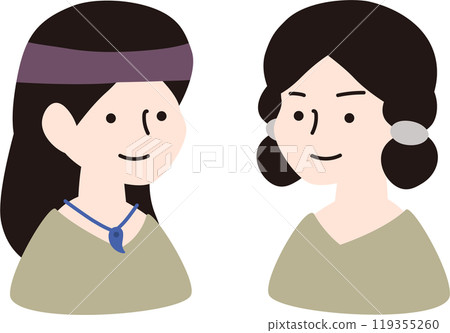 彌生時代的男女插圖 彌生時代的男女插圖 119355260