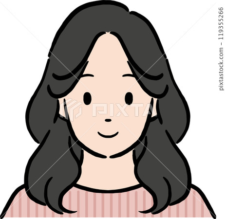 韓國女人的上半身插畫素材向量臉部表情圖示教材 韓國女人的上半身插畫素材向量臉部表情圖示教材 119355266