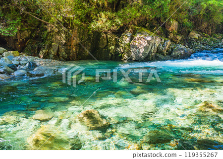 [Nagano Prefecture] Atera Valley: The flow near Rokudan Falls 119355267