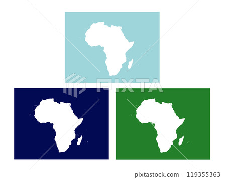 非洲空白地圖_背景3色套裝 119355363