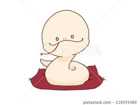 Illustration for New Year's cards for the Year of the Snake Illustration for New Year's cards for the Year of the Snake 119355460