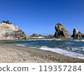 The blue sea and sky of Jodogahama 119357284