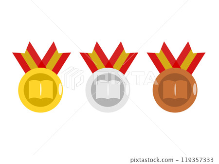 Medal with book icon 119357333
