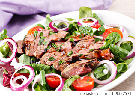 Fillet of beef with salad Fillet of beef with salad 119357571