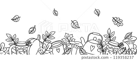 autumn, vector, seamless 119358237