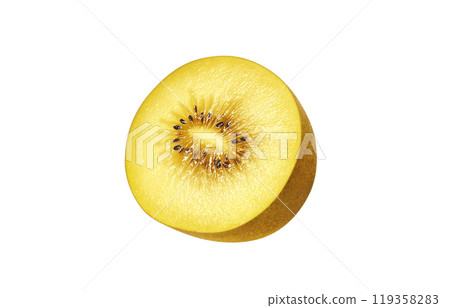 Gold kiwi illustration realistic Gold kiwi illustration realistic 119358283