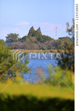 手賀沼湖風景（千葉縣） 119358665