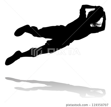 Female Soccer Football Player Woman Silhouette 119358707