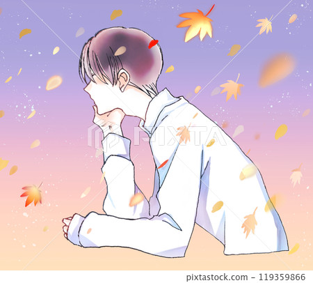 感傷的男人，落葉，黃昏 119359866