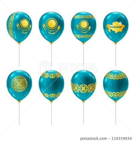 Balloons with traditional kazakh ornament 1 119359934