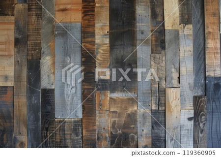 Background texture of wooden boards. Generative AI 119360905