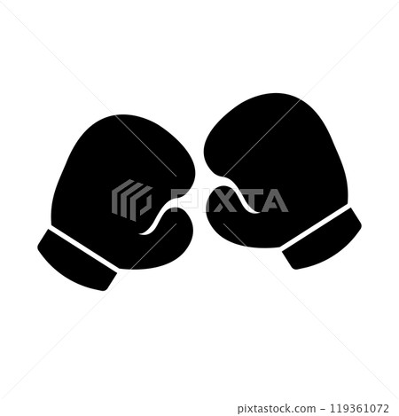 boxing glove silhouette boxing glove silhouette 119361072