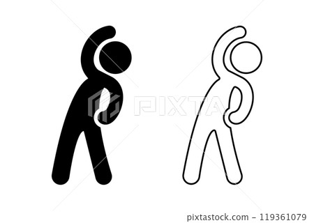 Gymnastics pictogram set 119361079