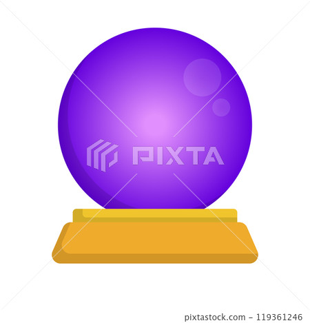 Crystal ball icon purple 119361246