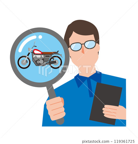 Man assessing a bike 119361725