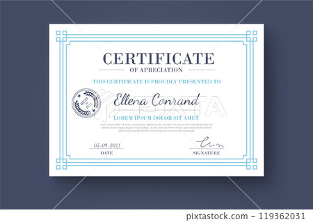 Elegant certificate template 119362031