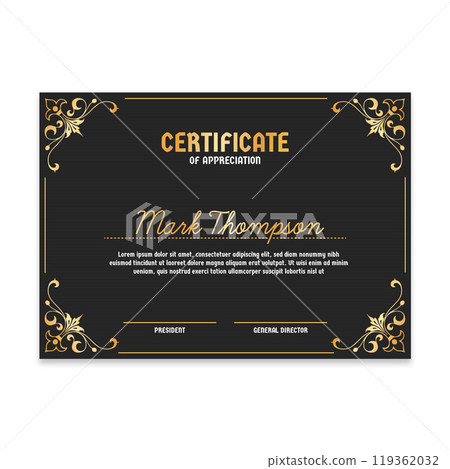 Elegant certificate template 119362032