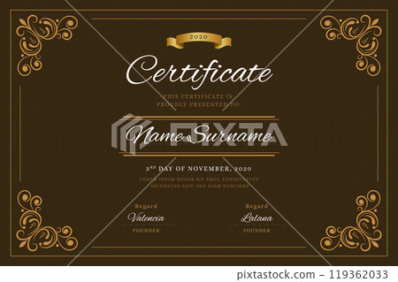 Elegant certificate template 119362033