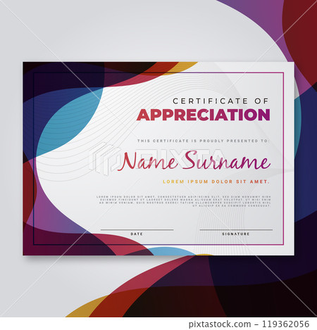 Abstract geometric certificate template 119362056