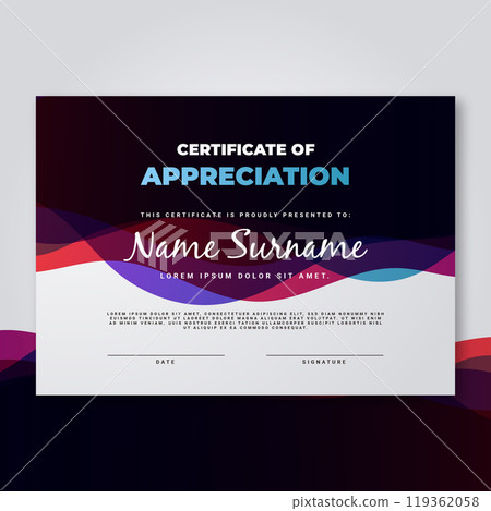 Abstract geometric certificate template Abstract geometric certificate template 119362058