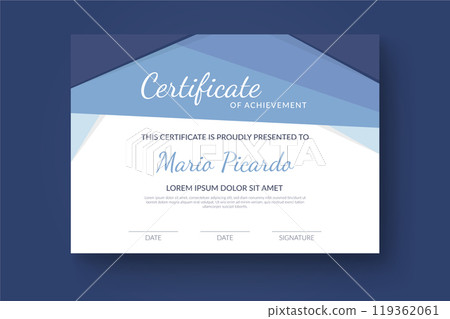 Abstract geometric certificate template 119362061