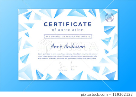 Abstract geometric certificate template Abstract geometric certificate template 119362122