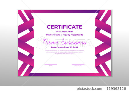 Abstract geometric certificate template 119362126