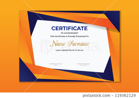 Abstract geometric certificate template 119362129