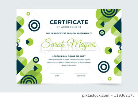 Abstract geometric certificate template 119362173