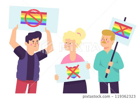 Homophobia illustration concept Homophobia illustration concept 119362323