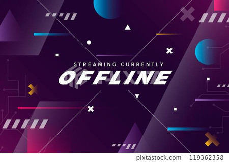Offline twitch banner gammer style template 119362358