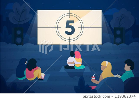 Open air cinema concept Open air cinema concept 119362374