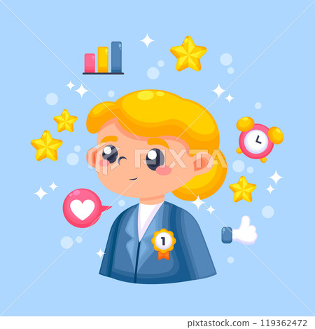 Employee of the month concept Employee of the month concept 119362472