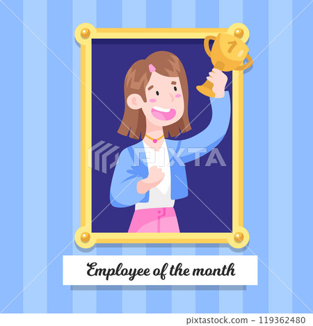 Employee of the month concept Employee of the month concept 119362480