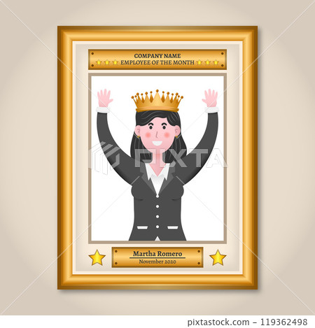 Employee of the month concept with crown Employee of the month concept with crown 119362498