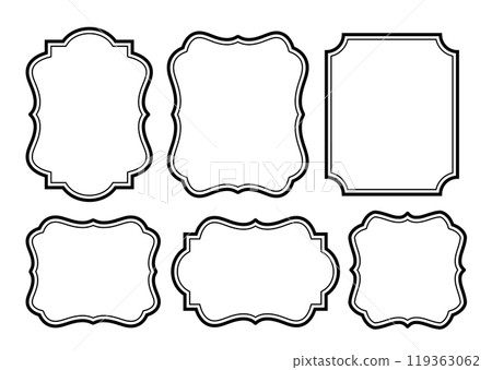 簡約古典優雅黑框套裝 119363062