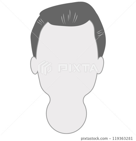 Male silhouette icon, businessman, faceless, illustration 119363281