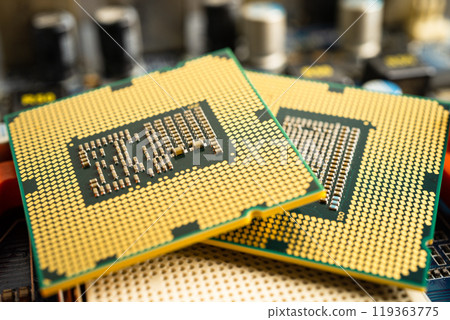 Central Processing Unit, CPU chip processor of computer mainboard, electronic technology. Central Processing Unit, CPU chip processor of computer mainboard, electronic technology. 119363775
