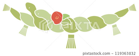 Auspicious snake motif New Year decoration 119363832