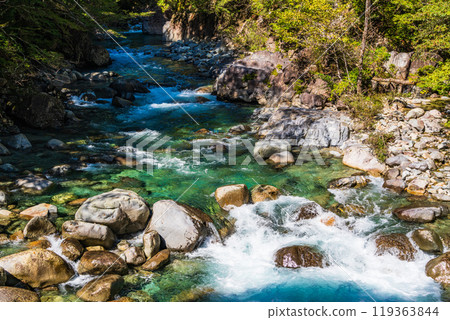 [Nagano Prefecture] Atera Valley, near Rokudan Falls 119363844
