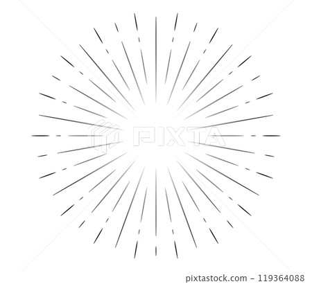 Sun ray vector sign. Black round icon. Burst or firework logo. Sun ray vector sign. Black round icon. Burst or firework logo. 119364088