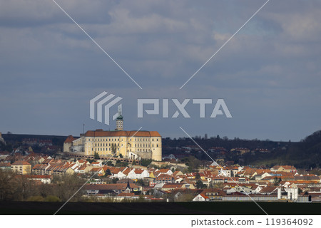 Mikulov castle and town, Southern Moravia, Czech Republic Mikulov castle and town, Southern Moravia, Czech Republic 119364092